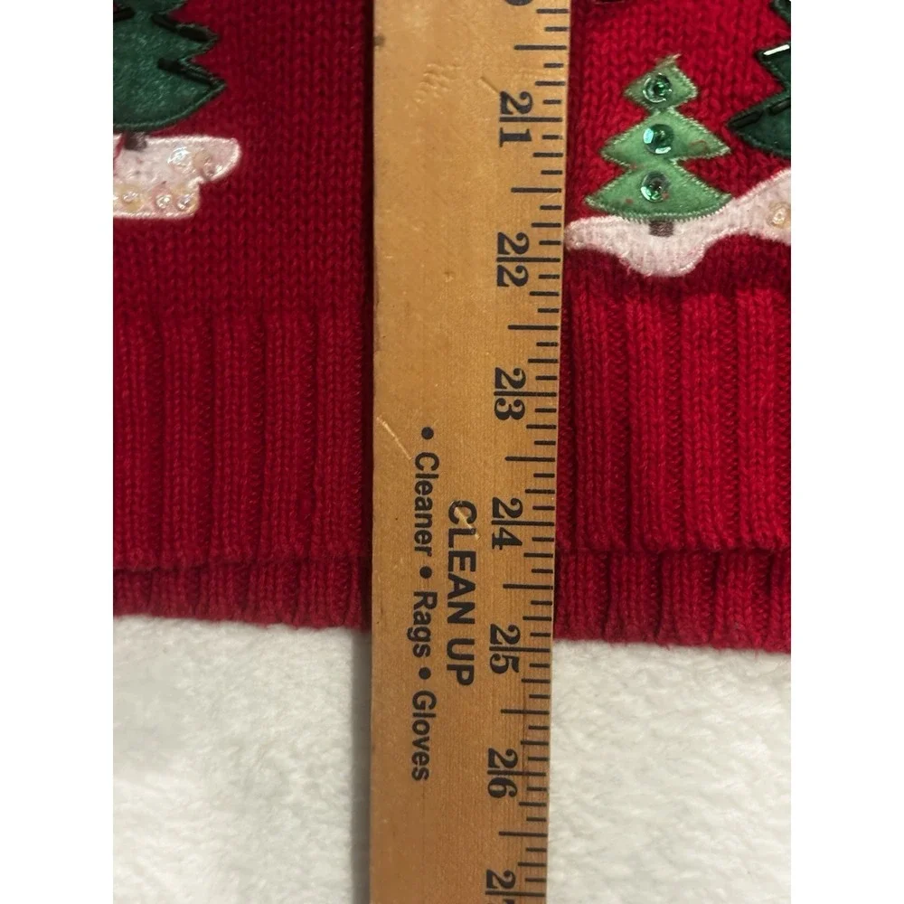 VTG Ms. Lee Winter  XL‎ Sweater Women's Cardigan Snowmen Embroidered Full Zip